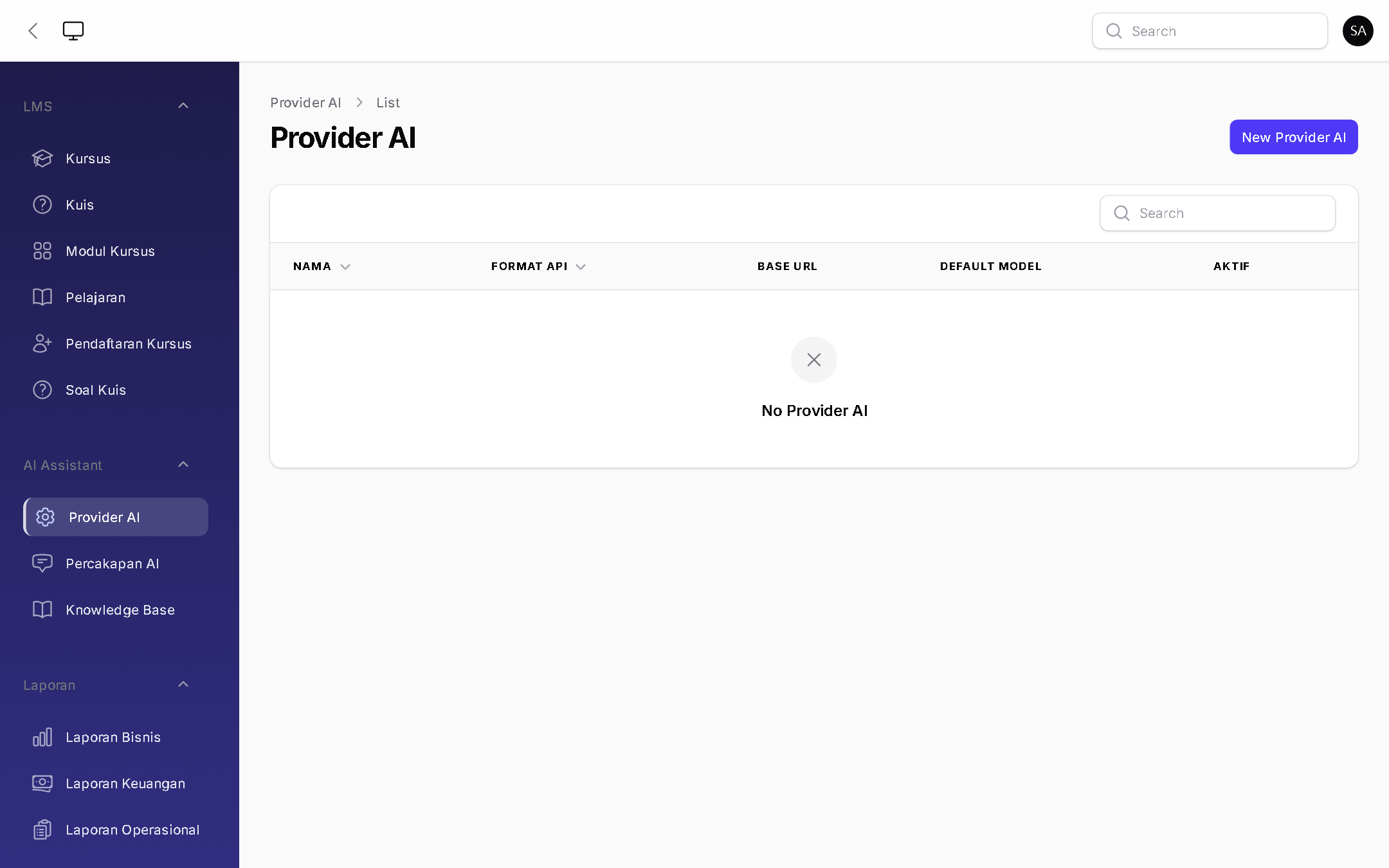 Provider AI - BizOS