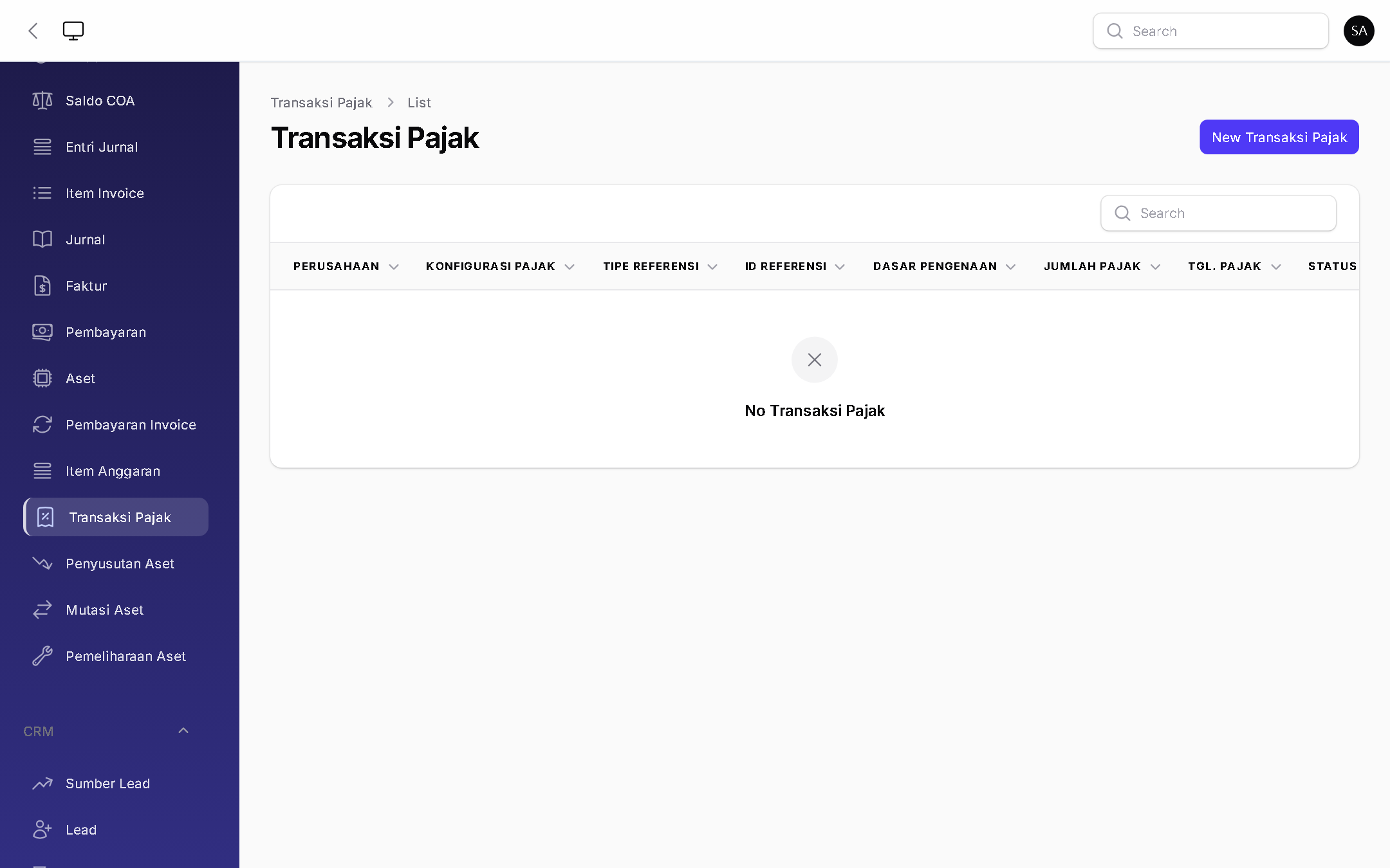 Transaksi Pajak - BizOS
